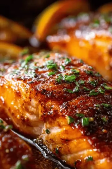 Crispy Honey Orange Glazed Salmon