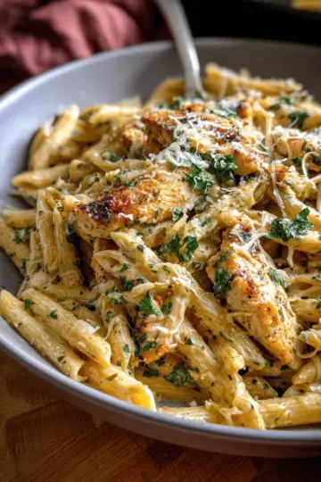 Garlic Parmesan Chicken and Pasta