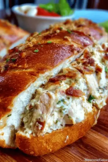 Home » Poultry » Chicken Bacon Ranch Stuffed Bread Chicken Bacon Ranch Stuffed Bread