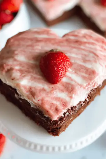 Strawberry Sweetheart Brownies