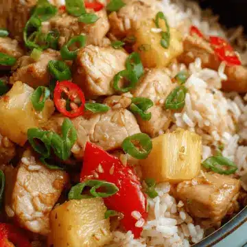 Easy Pineapple Chicken and Rice Skillet