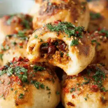 Chilli Stuffed Garlic Dough Balls