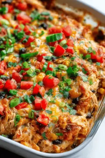 Easy Chicken Burrito Casserole