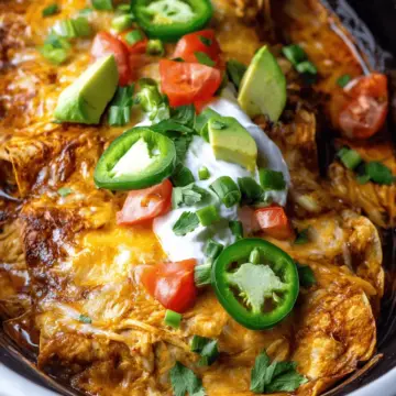Slow Cooker Chicken Enchiladas