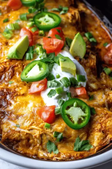 Slow Cooker Chicken Enchiladas