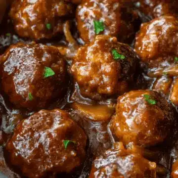 Slow Cooker Salisbury Steak Meatballs