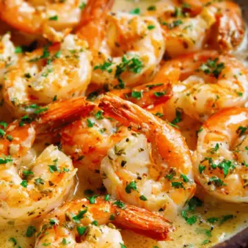 Creamy Garlic Prawns