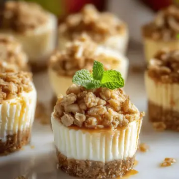 Apple Crisp Mini Cheesecakes