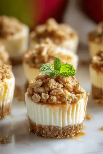 Apple Crisp Mini Cheesecakes