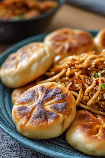 Pan-Fried Cabbage and Noodle Buns