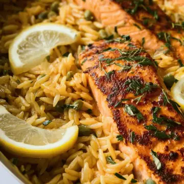 One-pan Lemon Orzo and Salmon