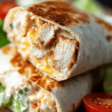 Cheesy Garlic Chicken Wraps