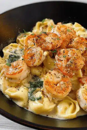 Shrimp Tortellini with Garlic Sauce