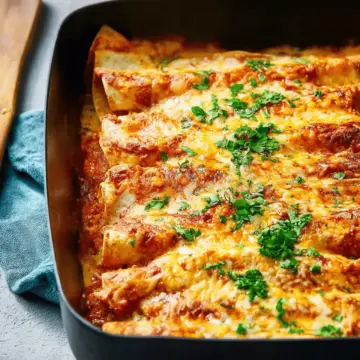 Refried Bean and Cheese Enchiladas