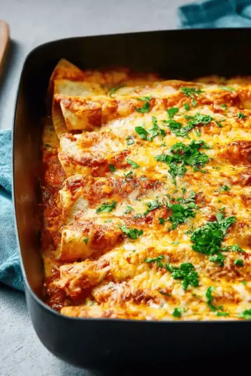 Refried Bean and Cheese Enchiladas