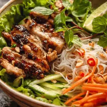 Vietnamese Noodles with Lemongrass Chicken
