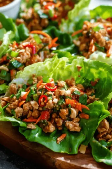 Thai Chicken Lettuce Wraps
