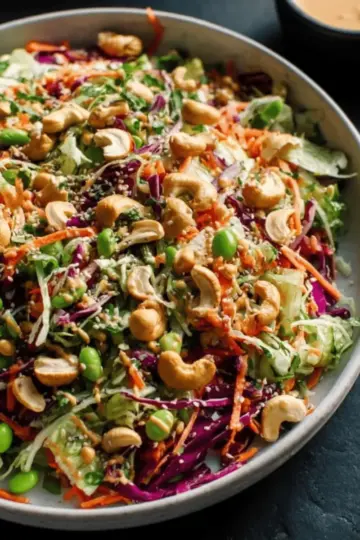Cashew Crunch Salad with Sesame Dressing