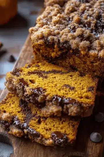 Pumpkin Chocolate Chip Streusel Bread