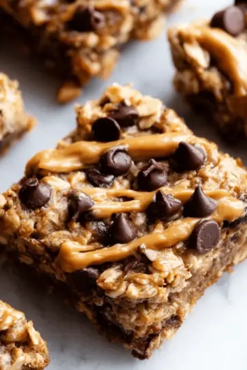 Peanut Butter Banana Chocolate Chip Oatmeal Bars