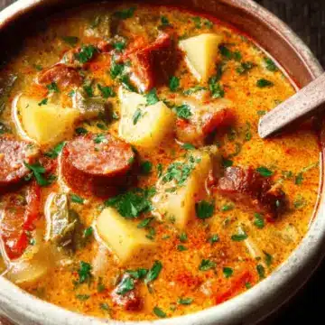 Spanish Potato Soup with Chorizo