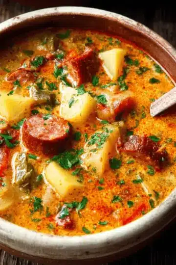 Spanish Potato Soup with Chorizo