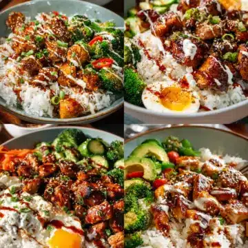 Sticky Chicken Rice Bowls