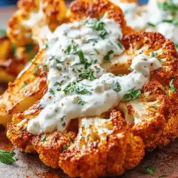 Roasted Buffalo Cauliflower Steaks