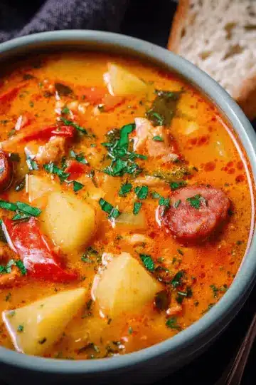 Spanish Potato and Chorizo Soup