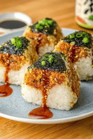 Spicy Tuna Yaki Onigiri (Japanese Rice Balls)