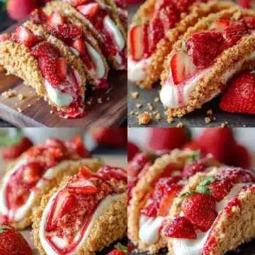 Strawberry Crunch Cheesecake Tacos