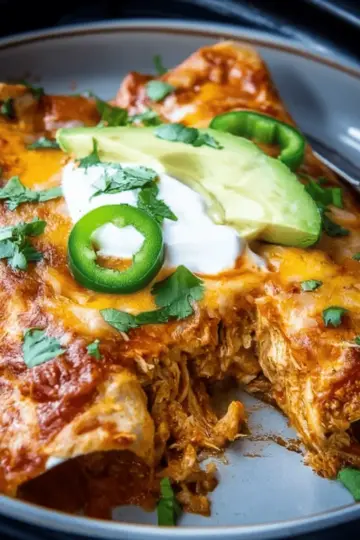 Slow Cooker Chicken Enchiladas