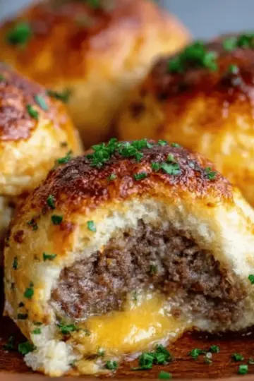 Garlic Parmesan Cheeseburger Bombs Recipe