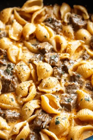 Creamy Beef and Shells