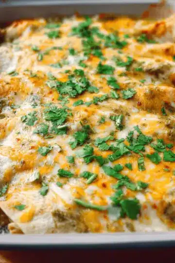 Easy Green Chicken Enchiladas