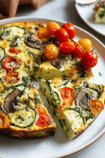 Crustless Garden Vegetable Quiche (gluten free + dairy free)