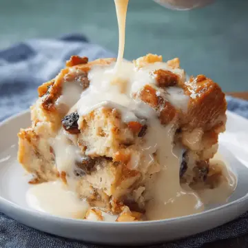Best Bread Pudding with Vanilla Sauce