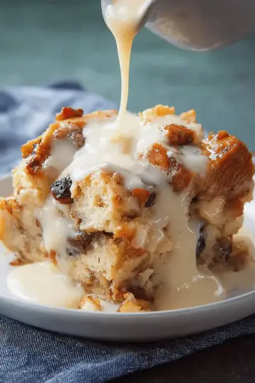 Best Bread Pudding with Vanilla Sauce