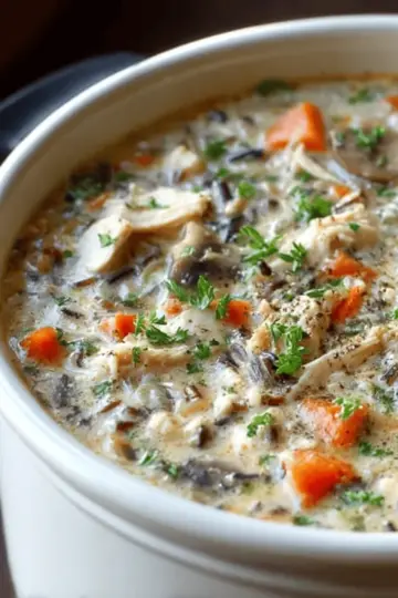 Slow Cooker Chicken and Wild Rice Soup