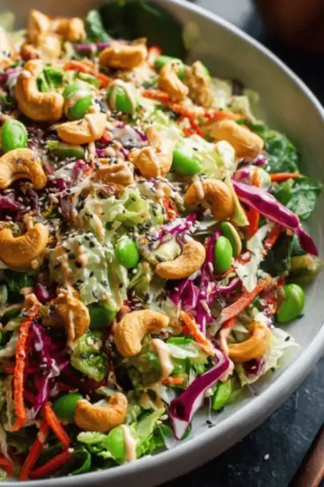 Cashew Crunch Salad with Sesame Dressing