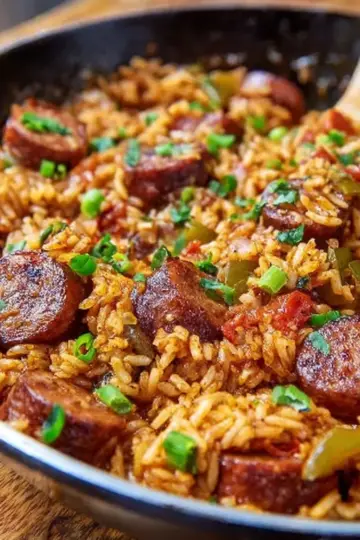 Cajun Sausage and Rice Skillet
