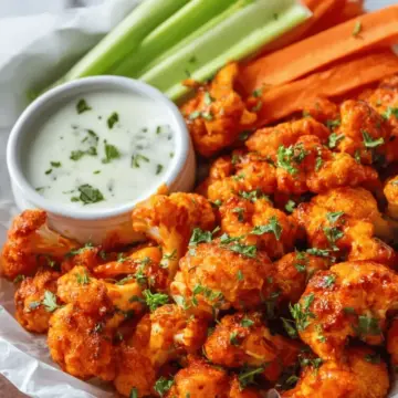 Baked Buffalo Cauliflower Bites