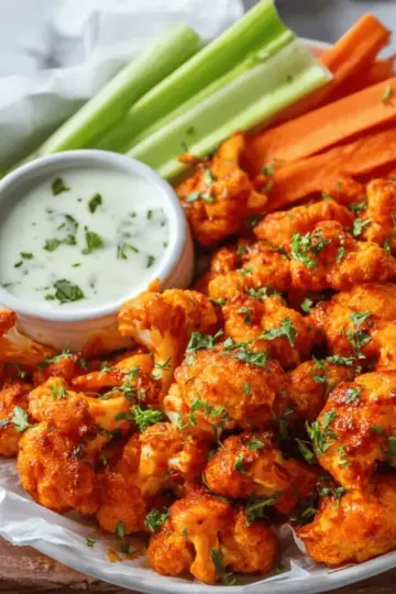 Baked Buffalo Cauliflower Bites