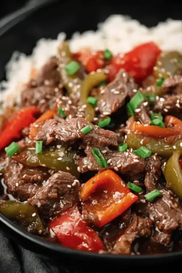 Easy Crockpot Pepper Steak Recipe