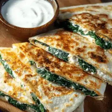 Spinach Feta Quesadilla