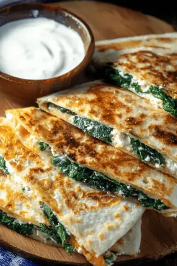 Spinach Feta Quesadilla