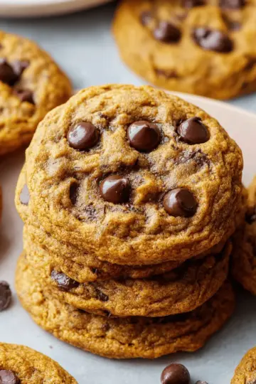Brown Butter Pumpkin Chocolate Chip Cookies