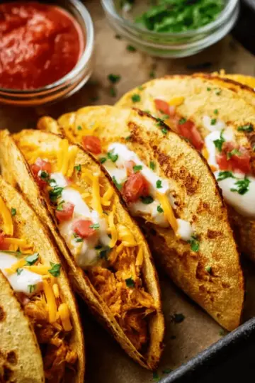 30 Minute Mini Baked Chicken Tacos