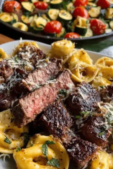 Garlic Parmesan Steak Tortellini