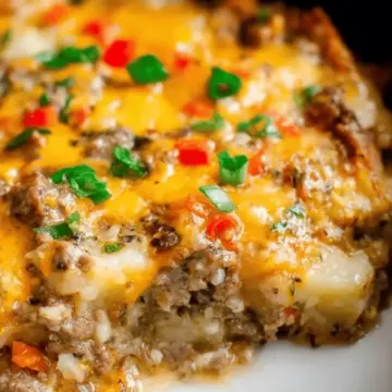 Crock Pot Cheesesteak Potato Casserole